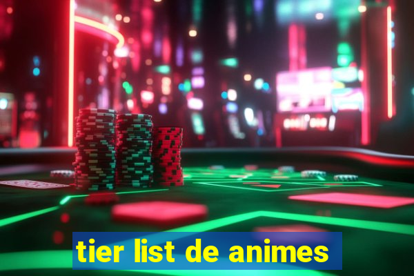 tier list de animes